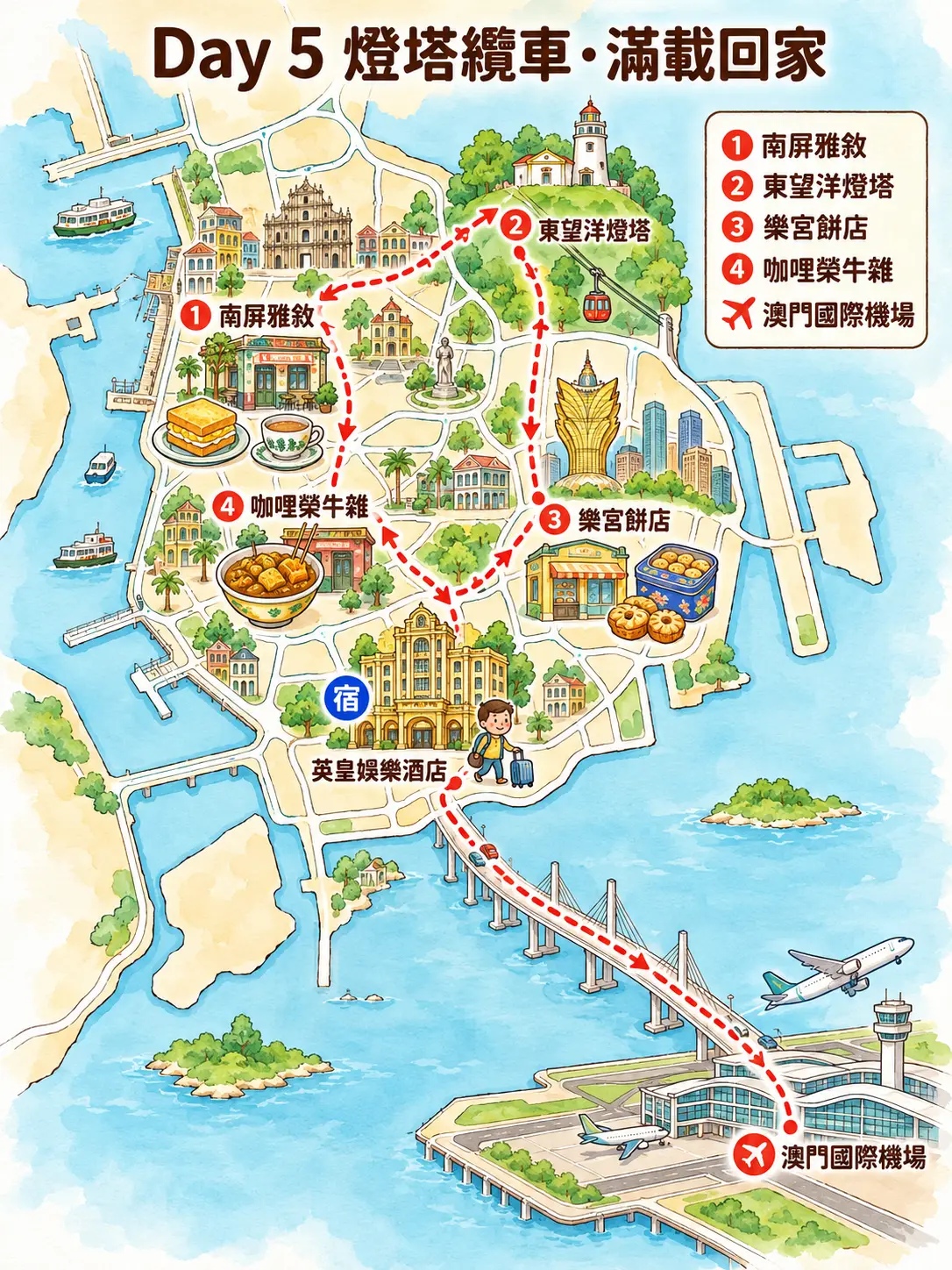第 5 天手繪路線地圖